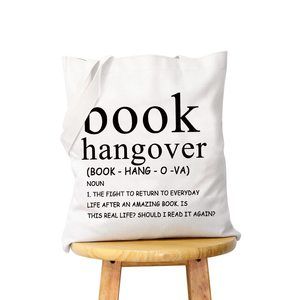 Book Hangover Tote Bag Book Lover Gift Bookworm Book Bag Reading Gift >:)